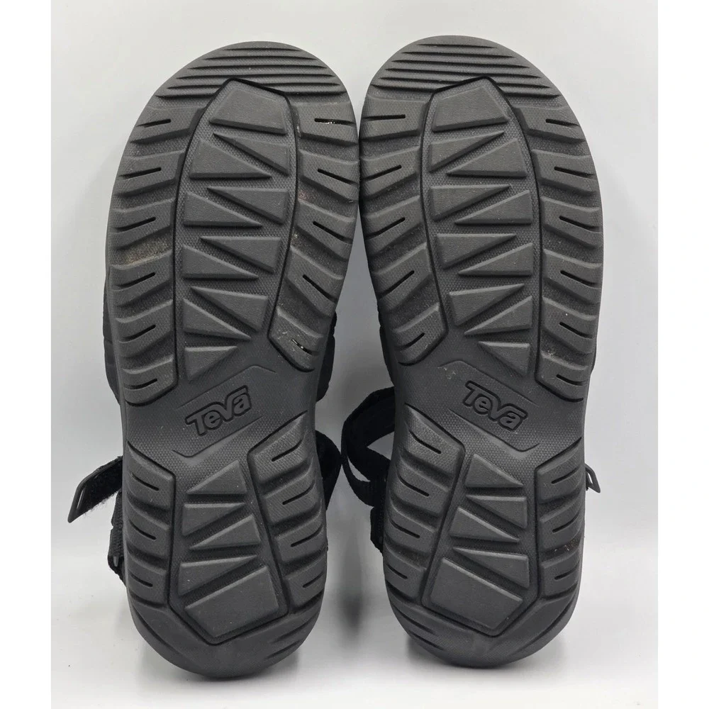Teva Hurricane Hybrid Moc Sandals Mens 10 Black Quilted Ripstop Trail